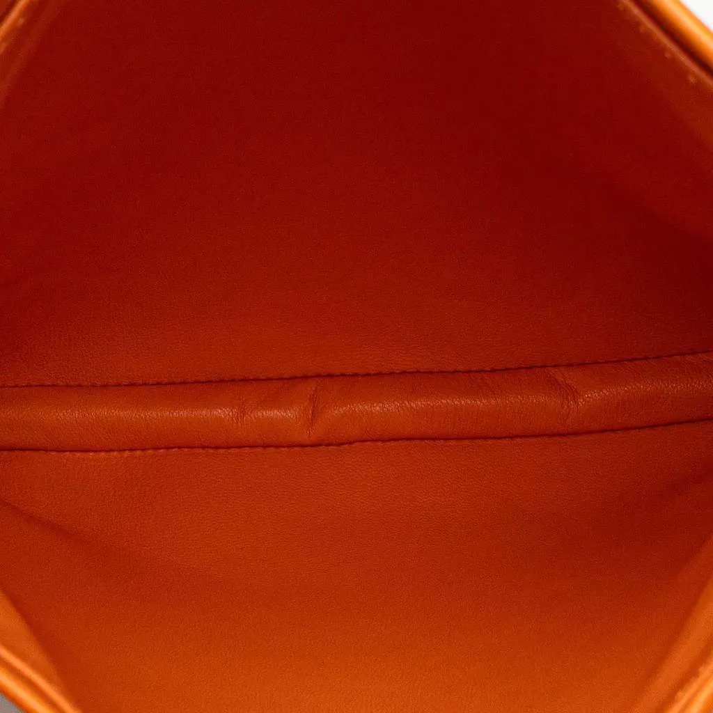 Hermès Milo Clou de Selle Crossbody Orange Leather Very good - Model View