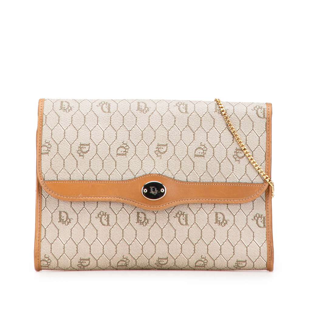 Dior Honeycomb Coated Canvas Chain Crossbody