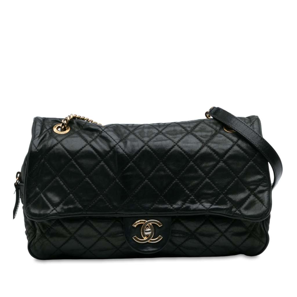 Chanel Large Quilted Iridescent Calfskin Shiva Flap
