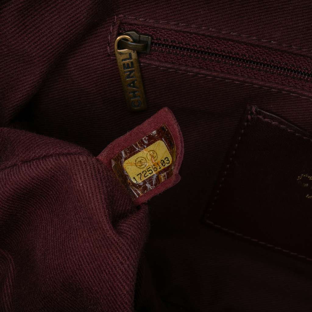 Chanel Large Quilted Iridescent Calfskin Shiva Flap - Side view