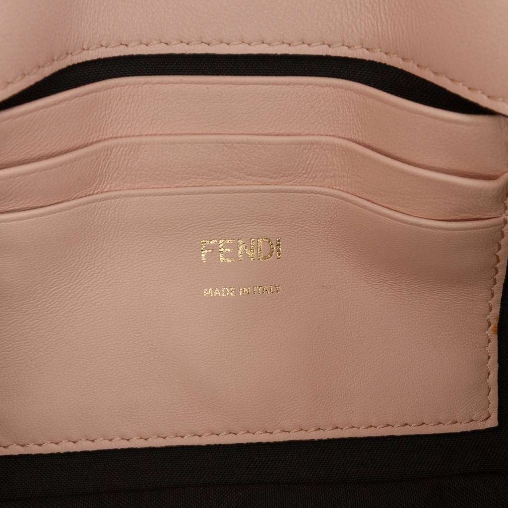 Fendi Mini Bicolor Nappa Apolo Chain Baguette Shoulder Bag - Side view