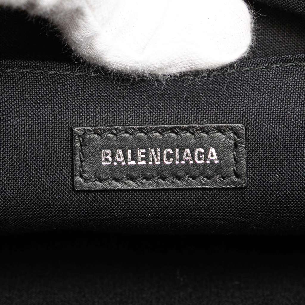 Balenciaga M Canvas Navy Clip Clutch - Image 10