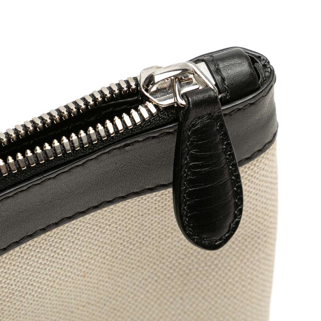 Balenciaga M Canvas Navy Clip Clutch - Image 11