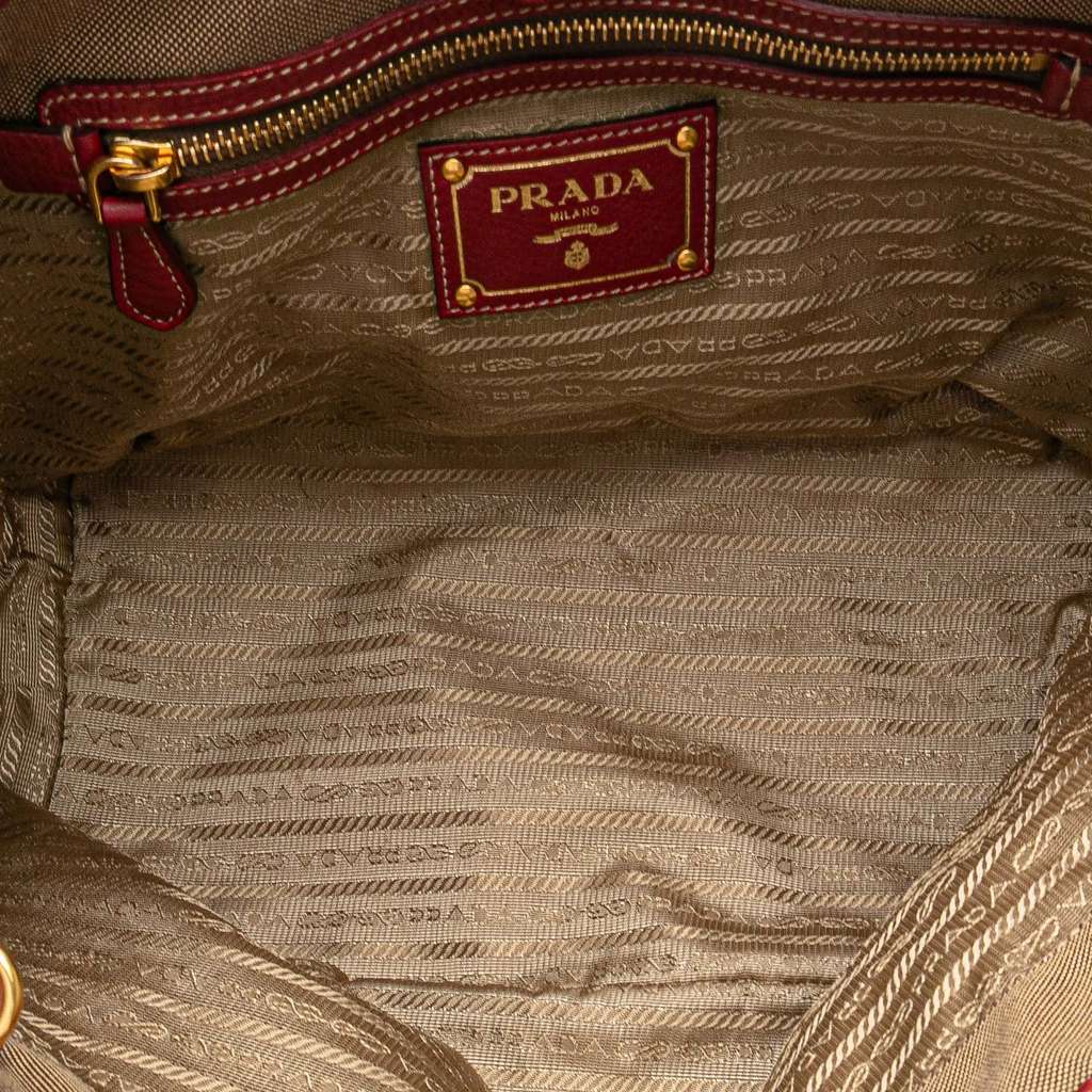 Prada Canvas Canapa Logo Bow Satchel - 4