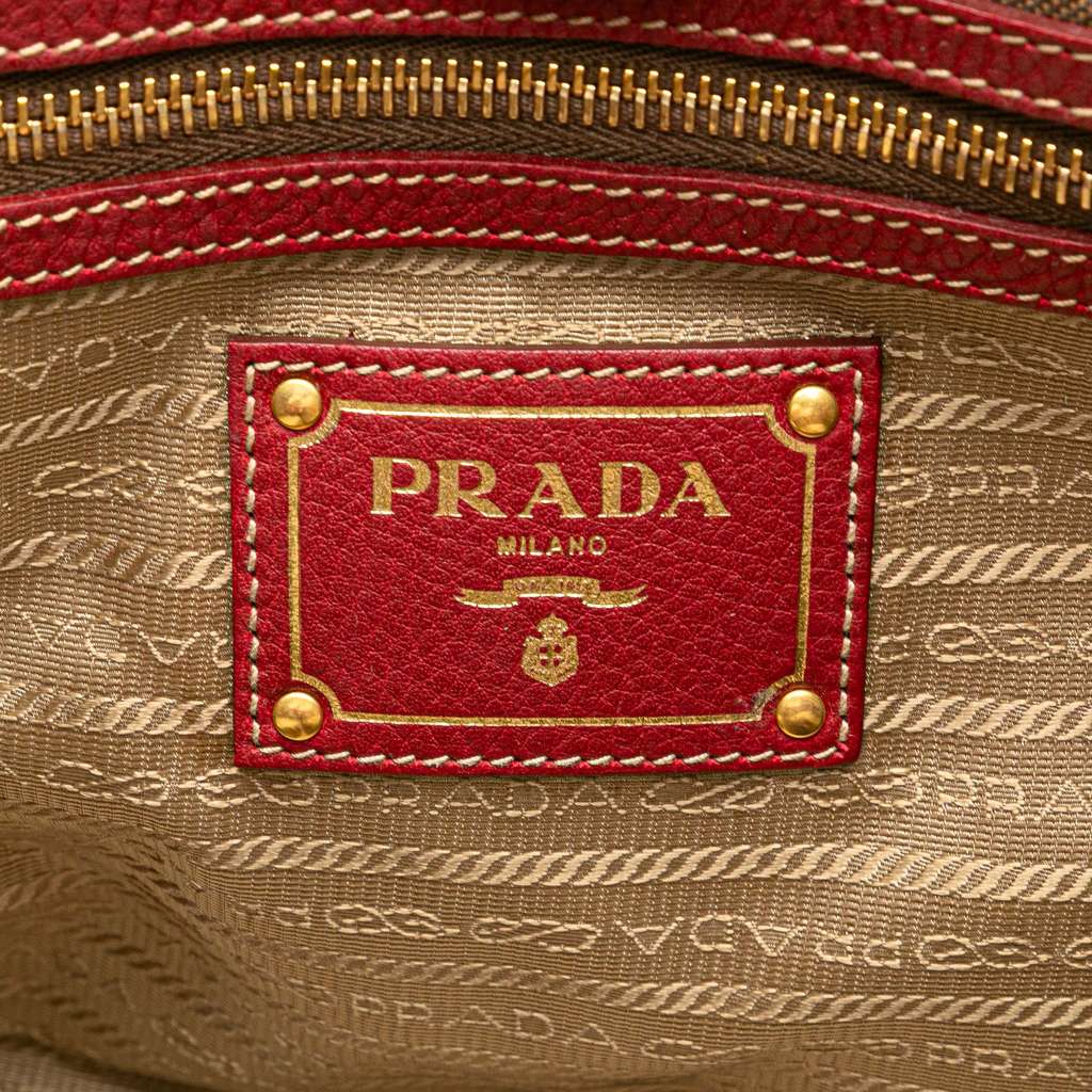 Prada Canvas Canapa Logo Bow Satchel - Side view