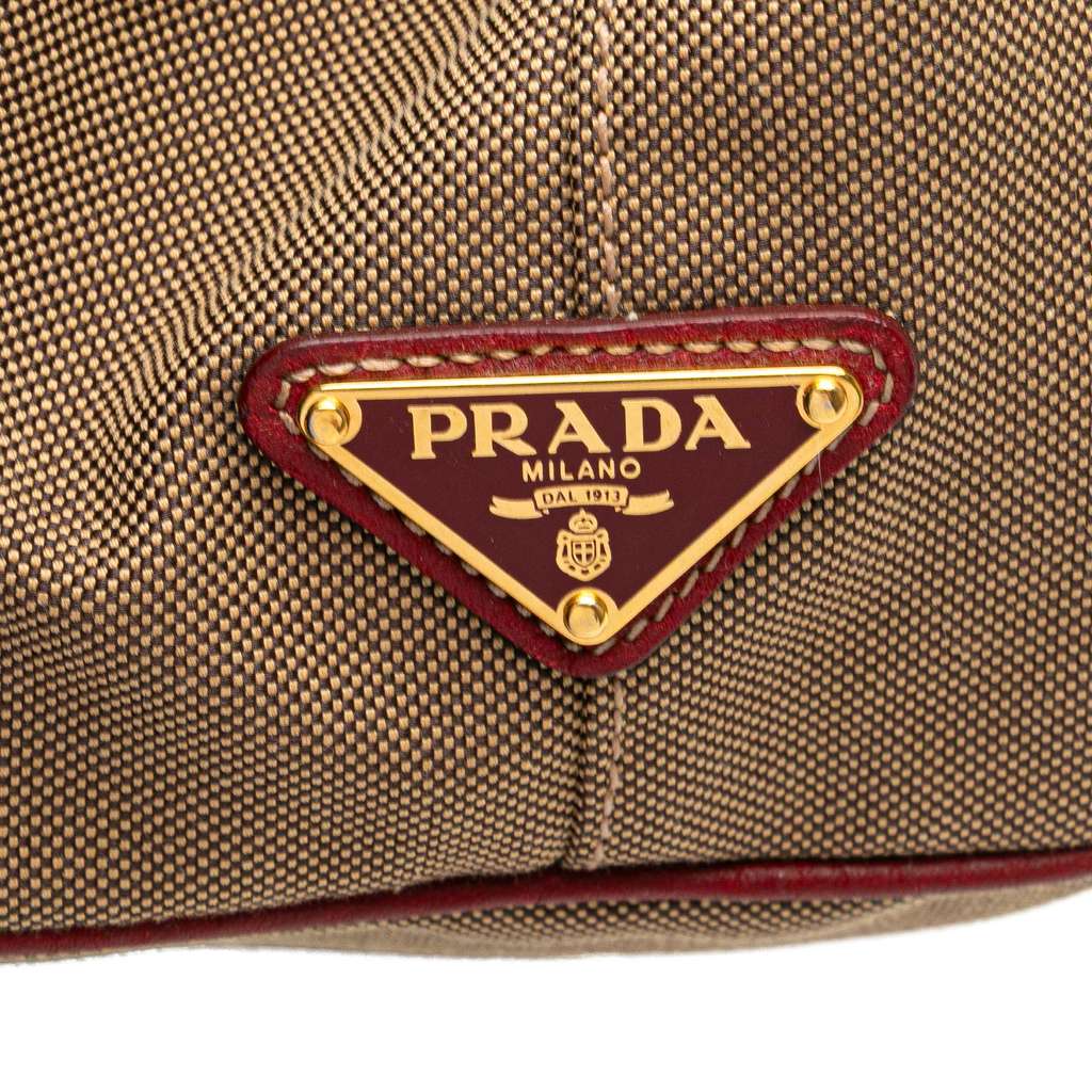 Prada Canvas Canapa Logo Bow Satchel - Detail 1