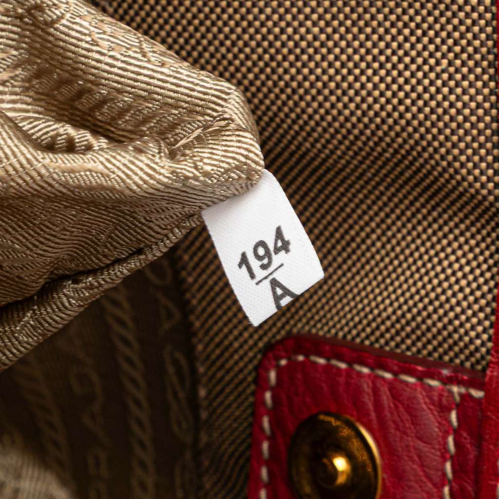 Prada Canvas Canapa Logo Bow Satchel - Image 10