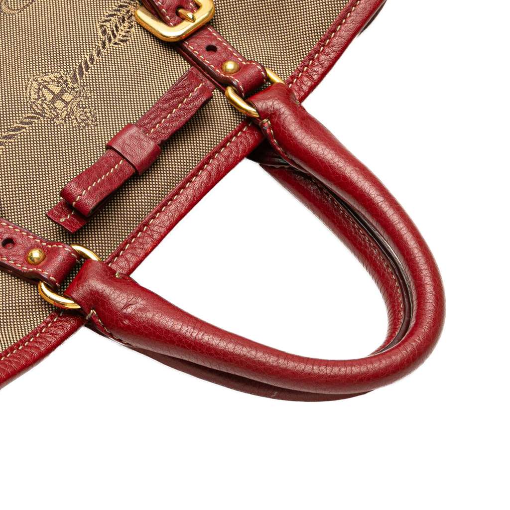 Prada Canvas Canapa Logo Bow Satchel - Image 11