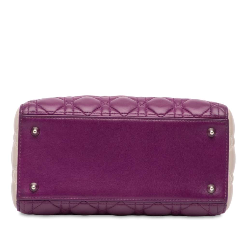 Dior Medium Tricolor Lambskin Cannage Lady Dior - Image 6