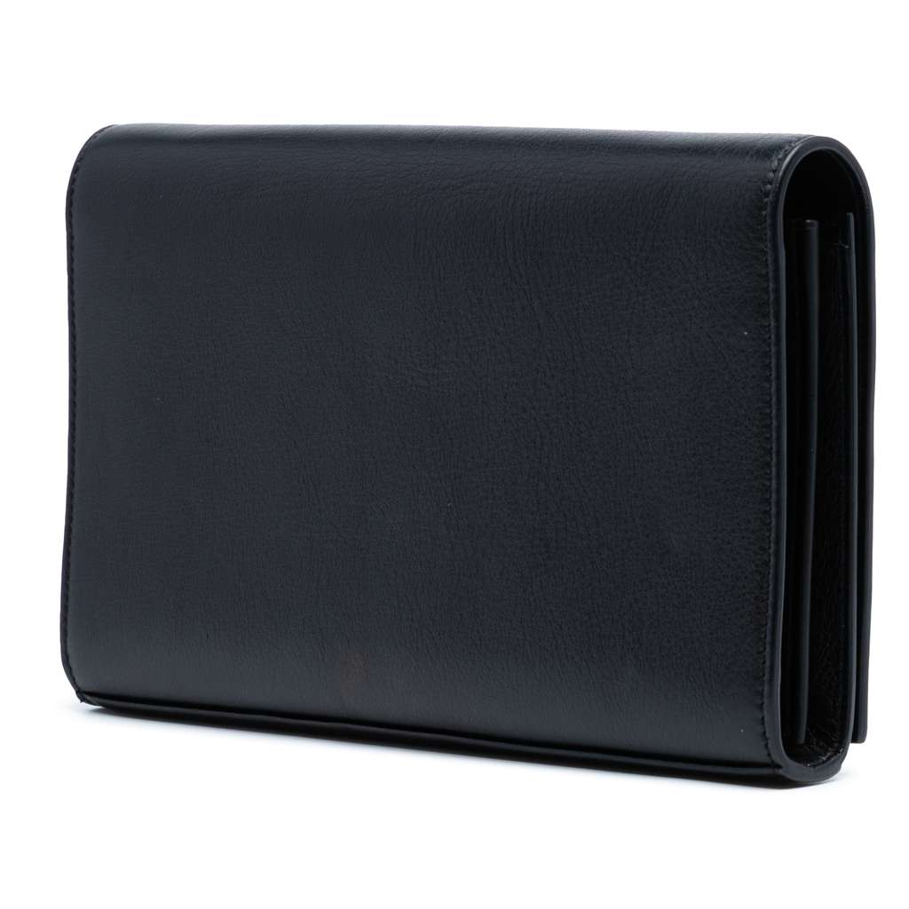 Saint Laurent Leather Moon and Star Monogram Kate Wallet On Chain - Back view