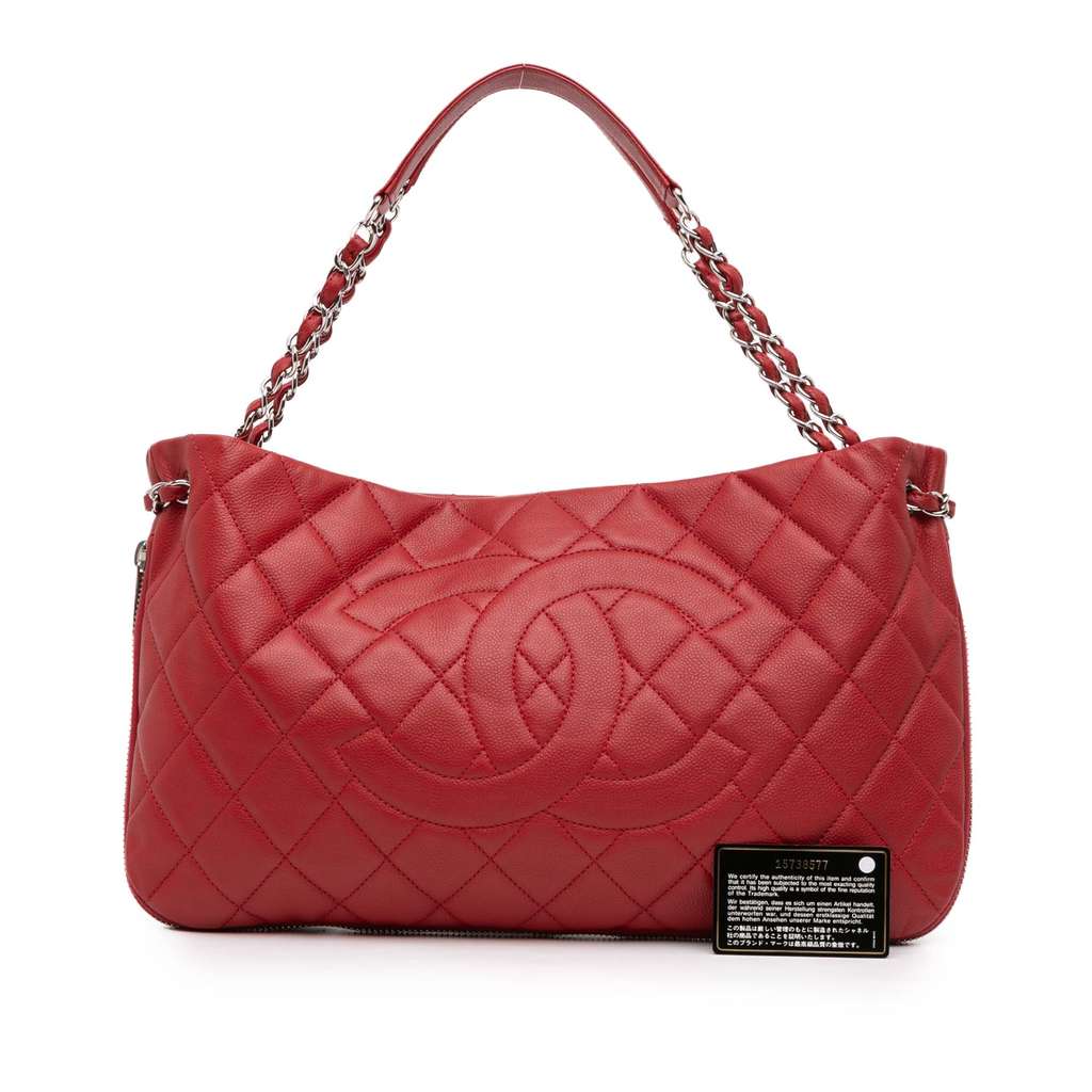 Chanel Quilted Caviar Expandable Zip Tote - Image 14