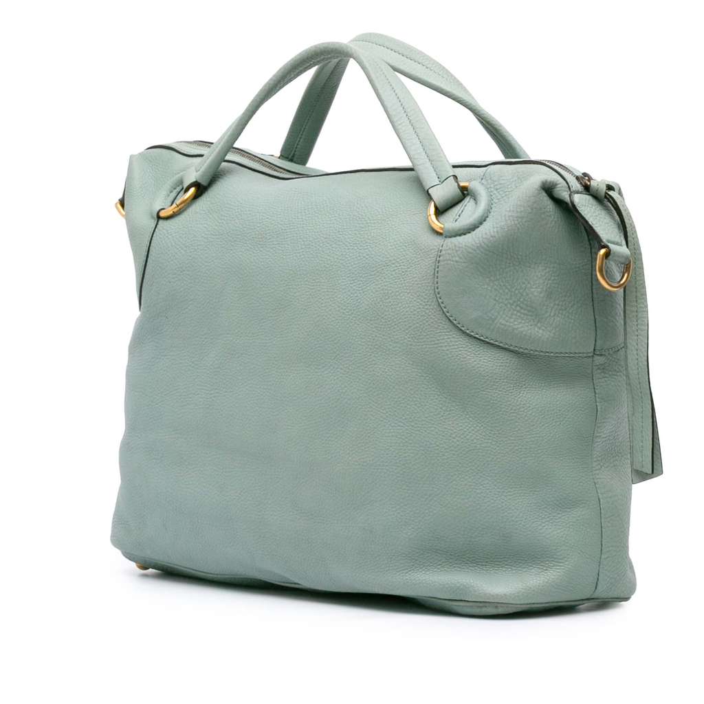 Gucci Leather Twill Satchel - Back view