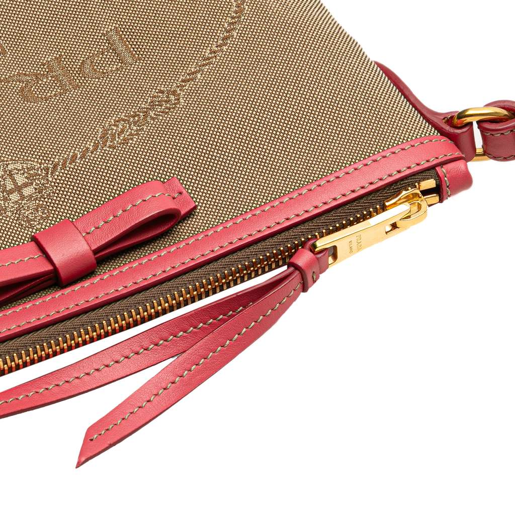 Prada Canvas Canapa Logo Bow Crossbody - Image 10