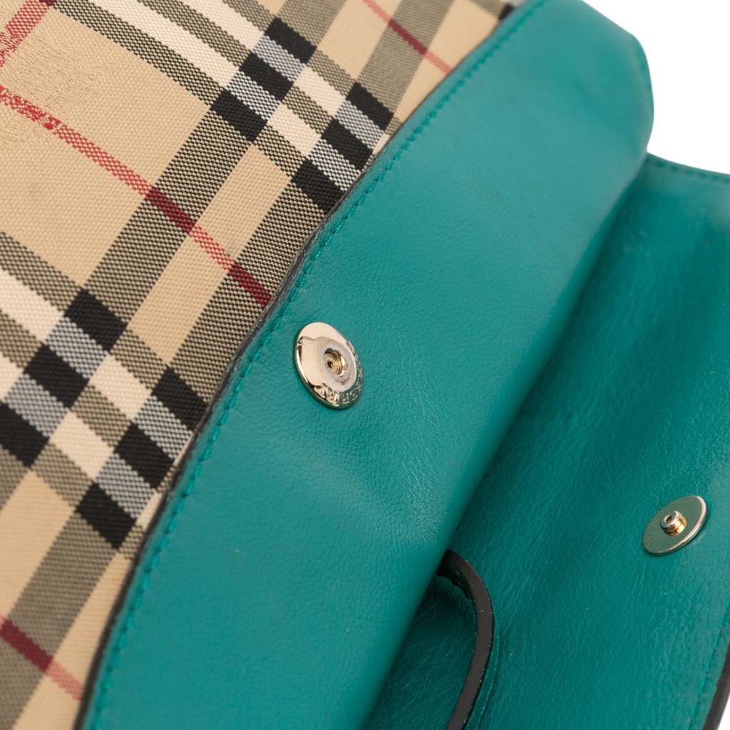 Burberry Haymarket Check Canvas Leah Crossbody - Image 11