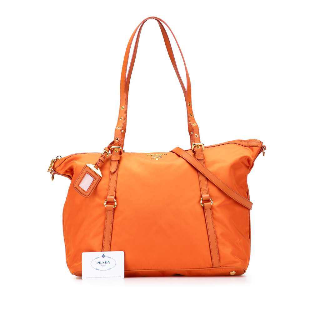 Prada Saffiano Trimmed Tessuto Satchel - Image 13
