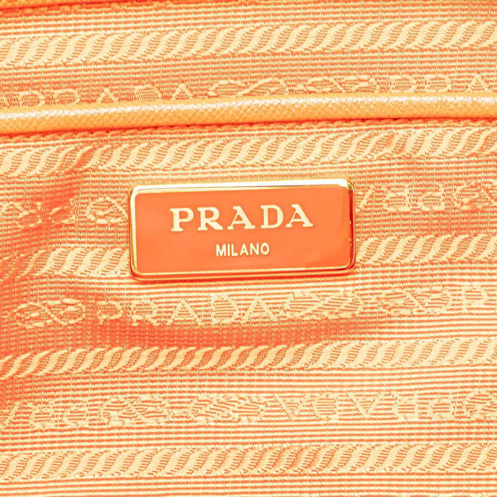 Prada Saffiano Trimmed Tessuto Satchel - Side view