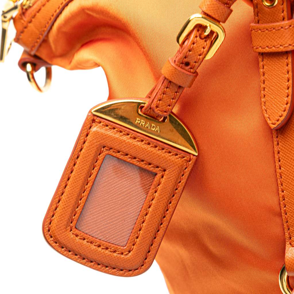 Prada Saffiano Trimmed Tessuto Satchel - Image 11