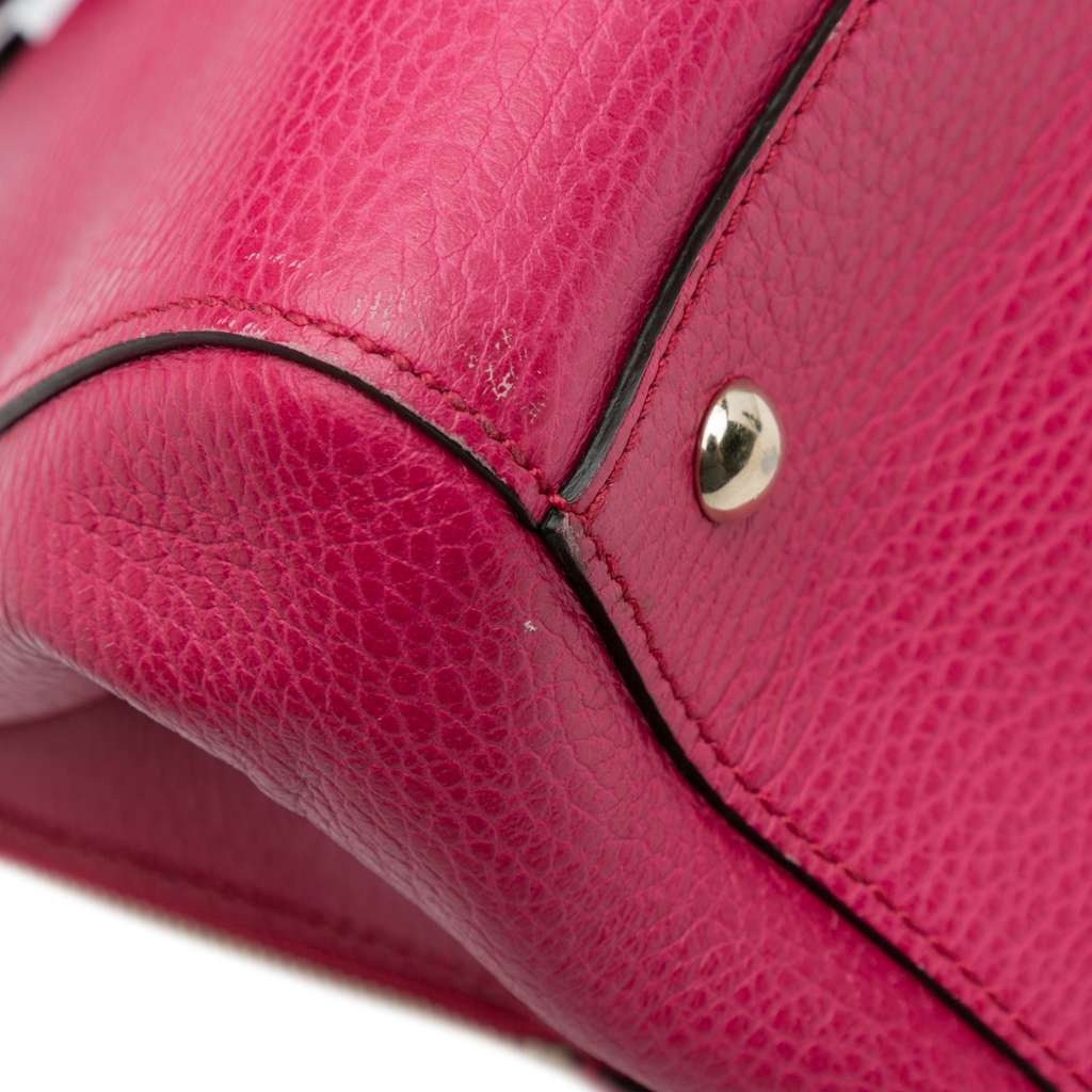 Gucci Calfskin Swing Top Handle Satchel - Image 12