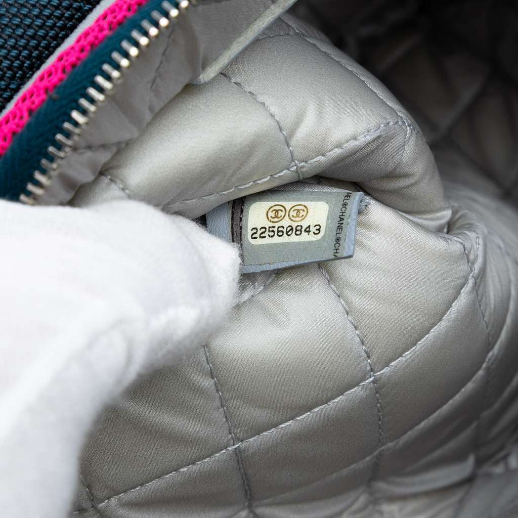 Chanel Medium Quilted Nylon Fluo Boy O Case Clutch - Side view