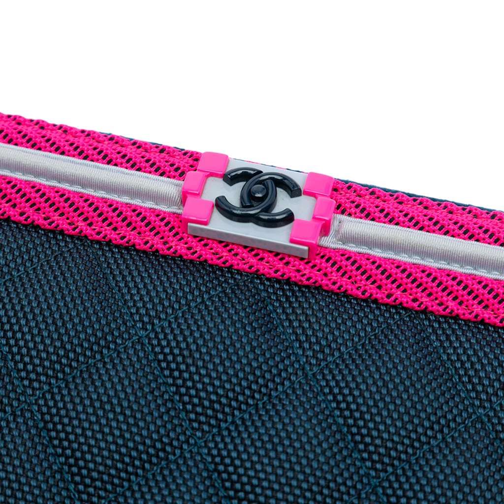 Chanel Medium Quilted Nylon Fluo Boy O Case Clutch - Detail 1