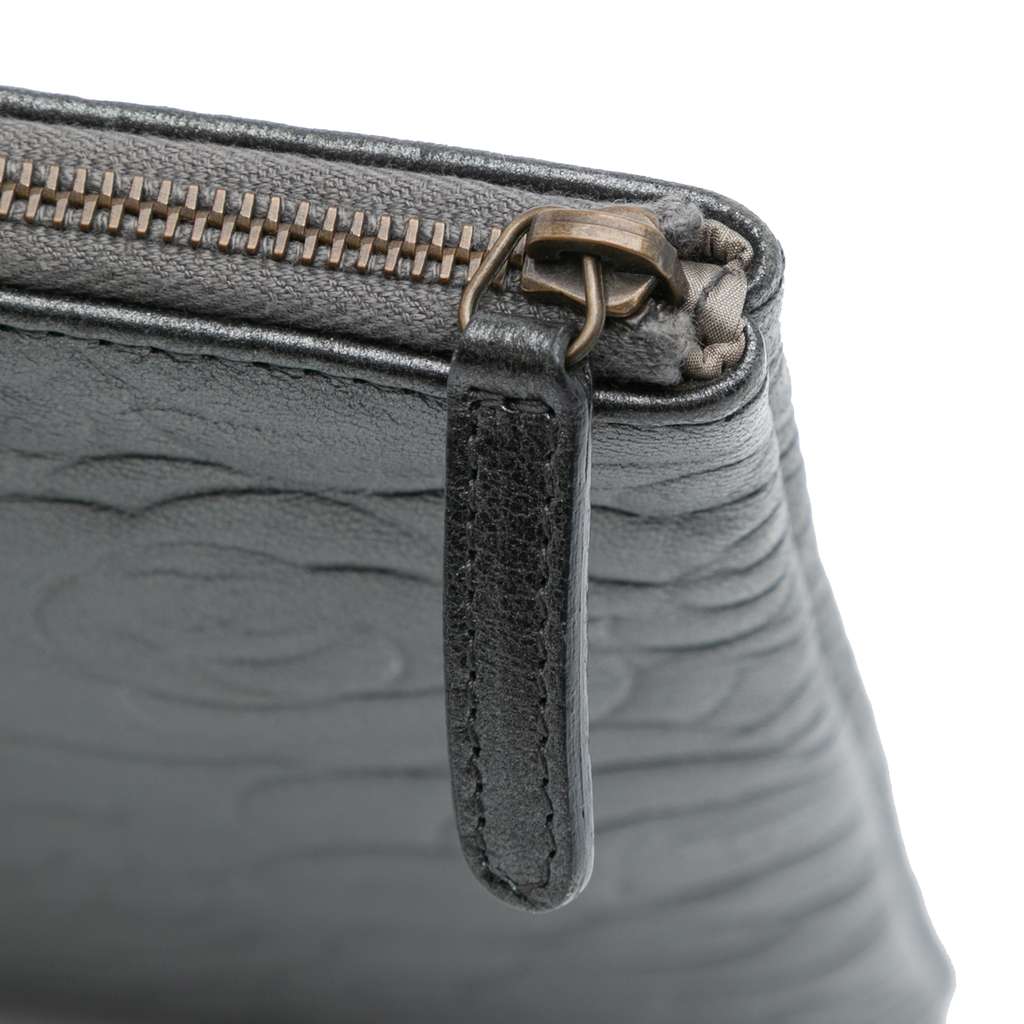 Chanel Large CC Embossed Lambskin Camellia O Case Clutch - Image 10