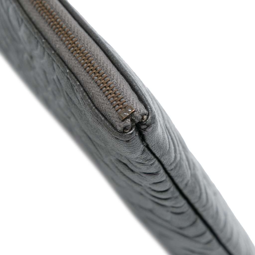 Chanel Large CC Embossed Lambskin Camellia O Case Clutch - Image 12