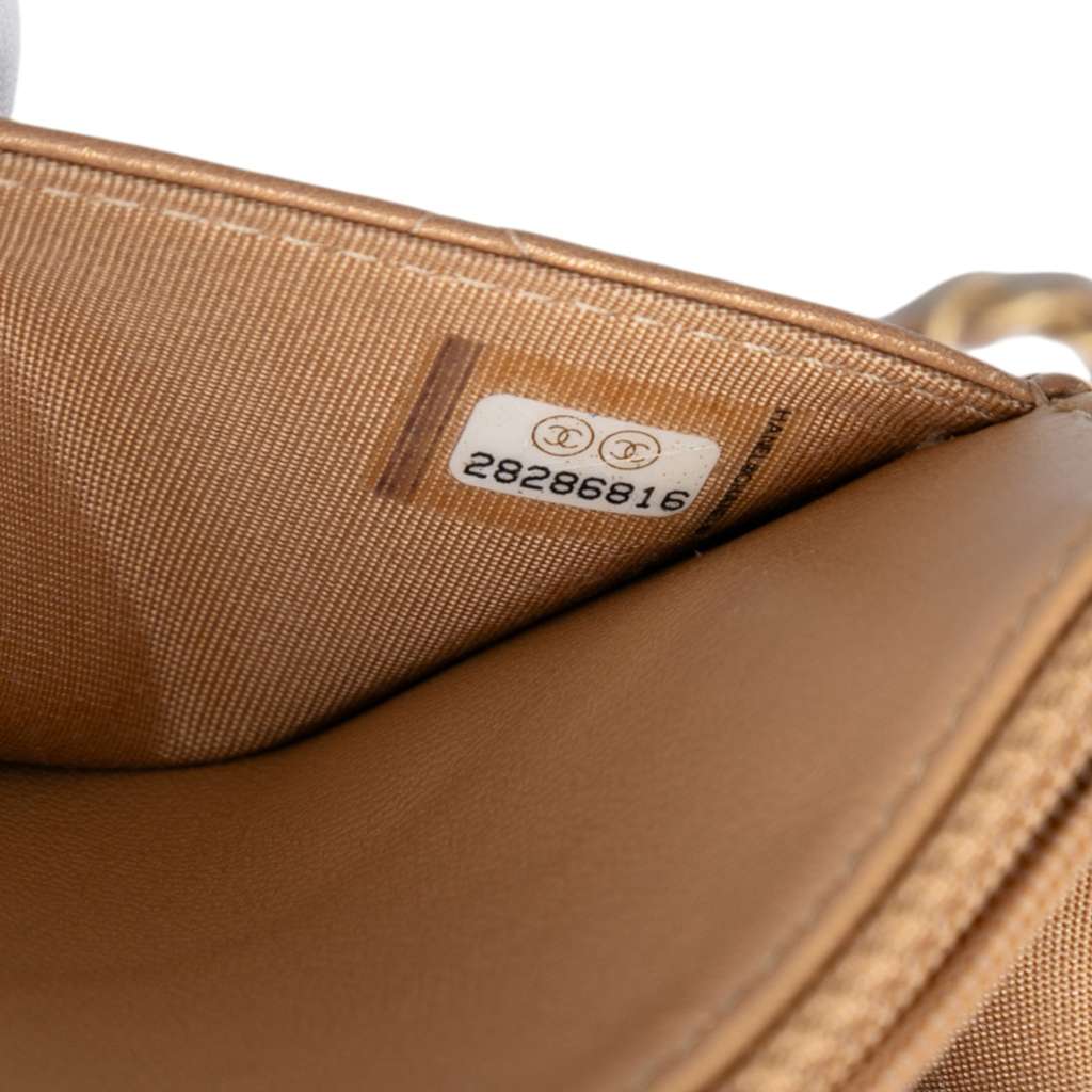 Chanel Quilted Metallic Lambskin CC Chic Wallet on Chain - 5