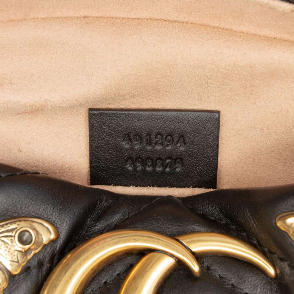 Gucci GG Marmont Matelasse Leather Animalier Belt Bag - Detail 1