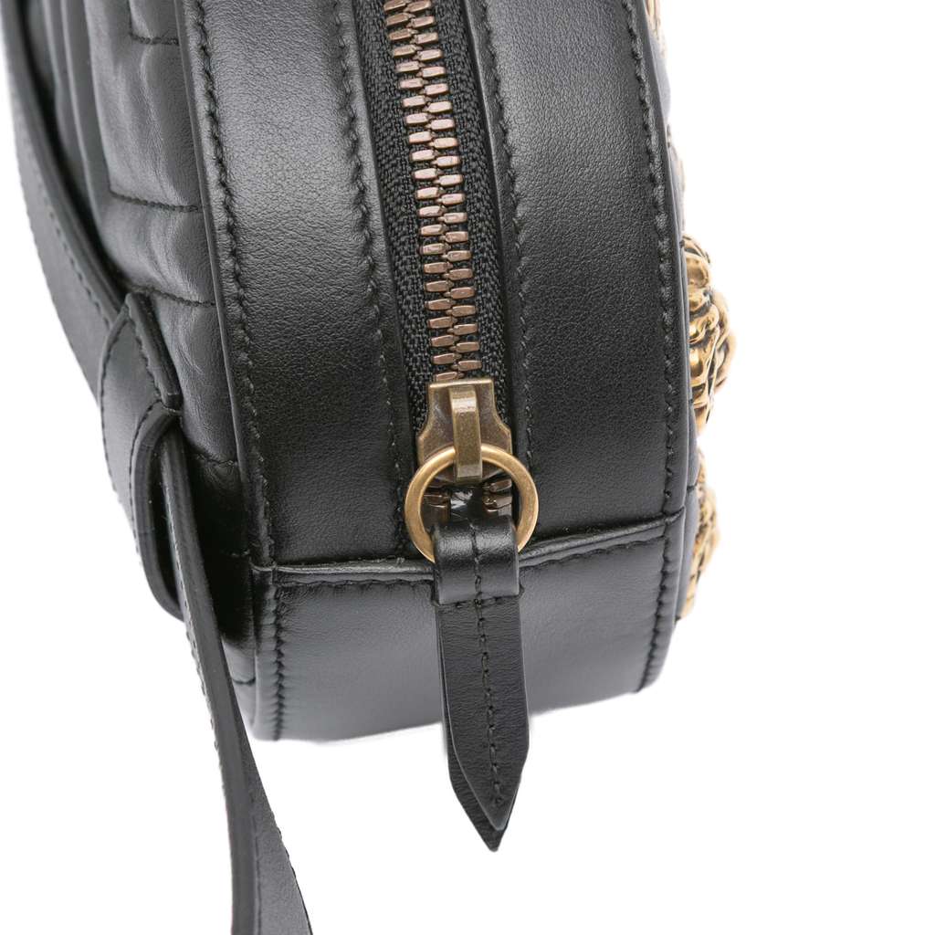 Gucci GG Marmont Matelasse Leather Animalier Belt Bag - Image 10