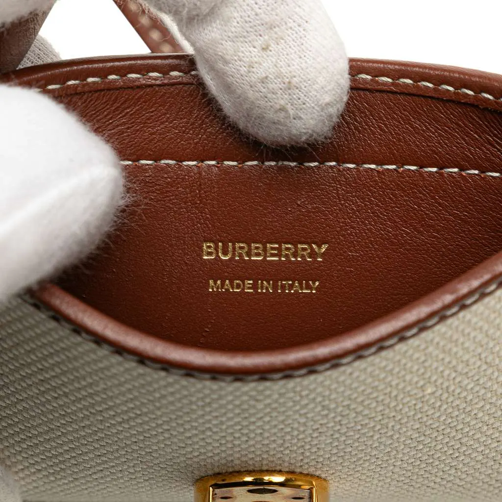 Burberry Canvas Anne Phone Case With Strap White Canvas Good - Box View
