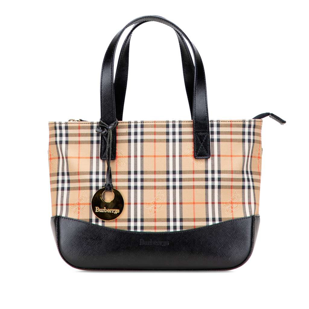 Burberry Haymarket Check Canvas Handbag