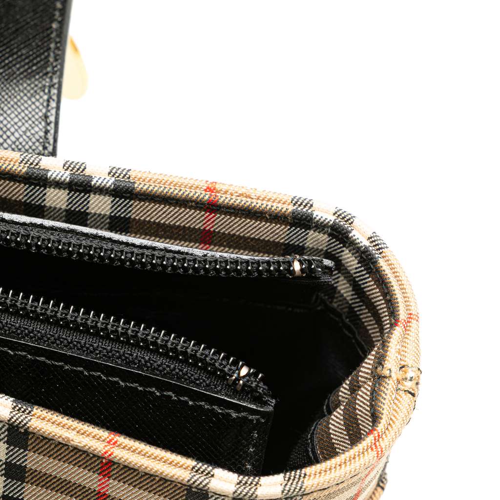 Burberry Haymarket Check Canvas Handbag - Image 10
