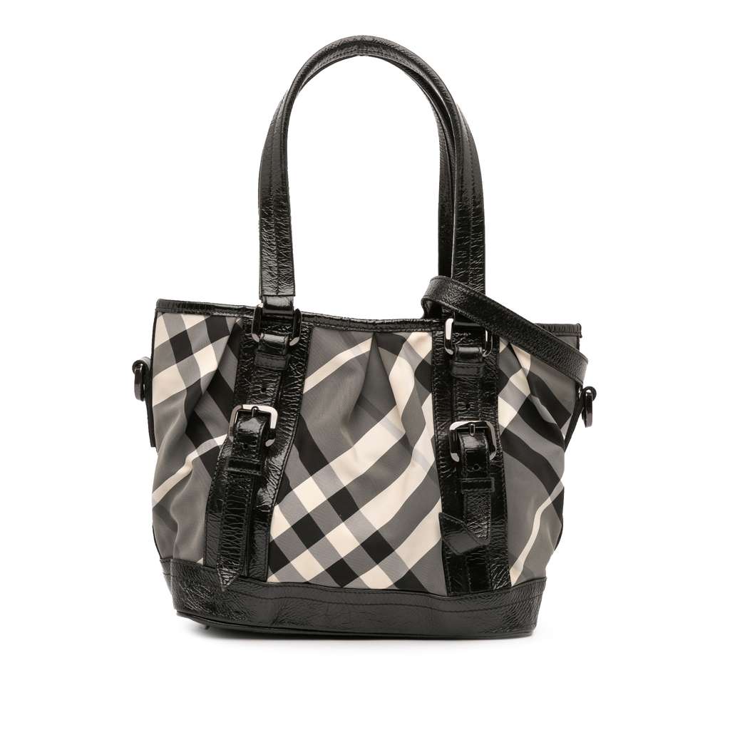 Burberry Beat Check Nylon Lowry Satchel