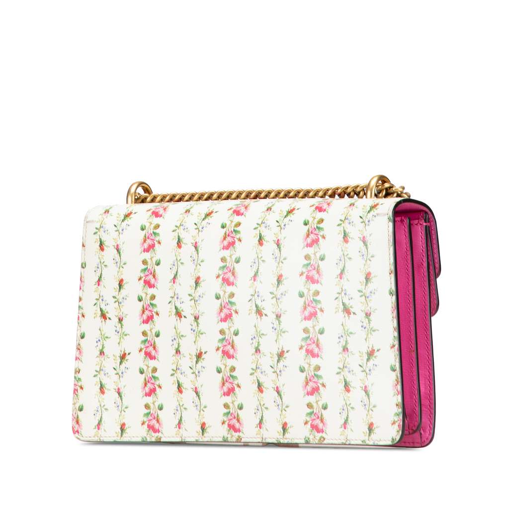 Gucci Limited Edition Small Calfskin Floral Print Dionysus Shoulder Bag - Back view