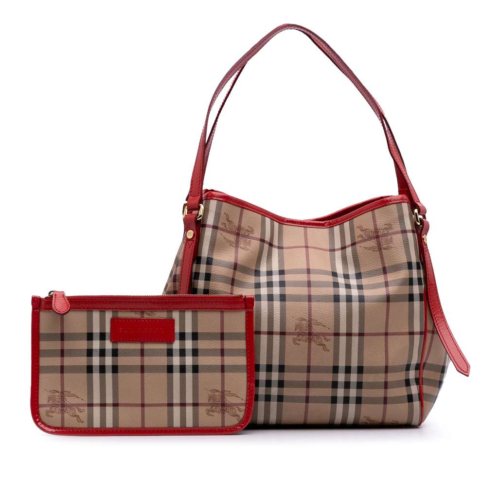 Burberry Small Haymarket Check Coated Canvas Canterbury Tote - Image 14