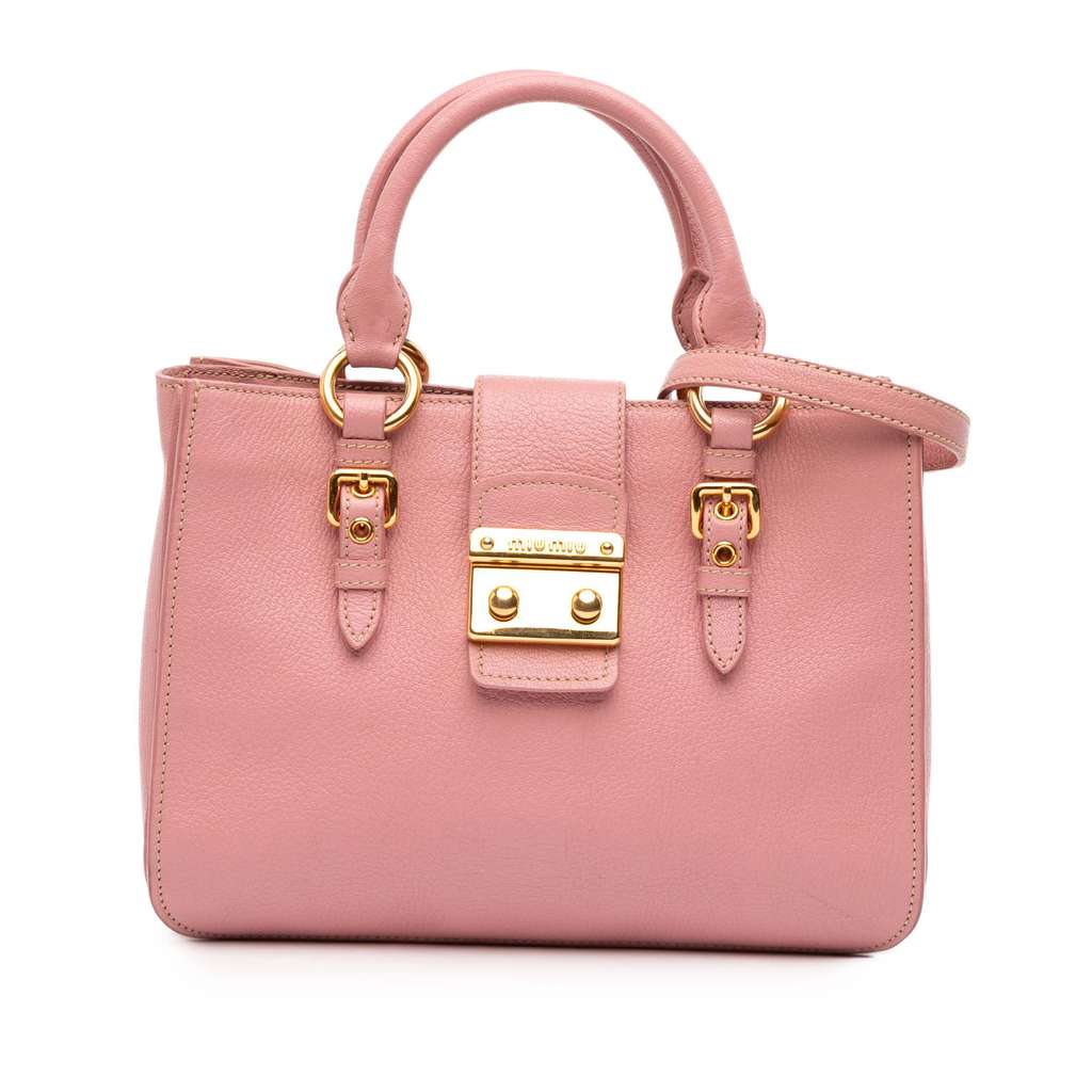 Miu Miu Goatskin Madras Satchel