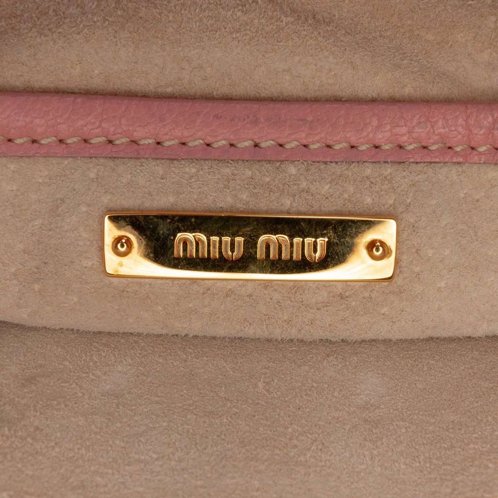 Miu Miu Goatskin Madras Satchel - Side view