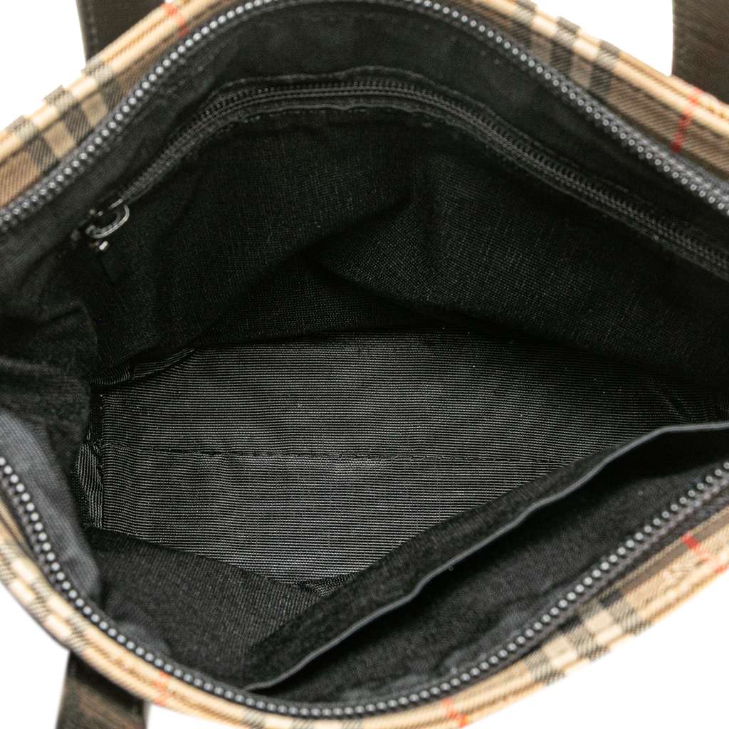 Burberry Haymarket Check Canvas Handbag - 4