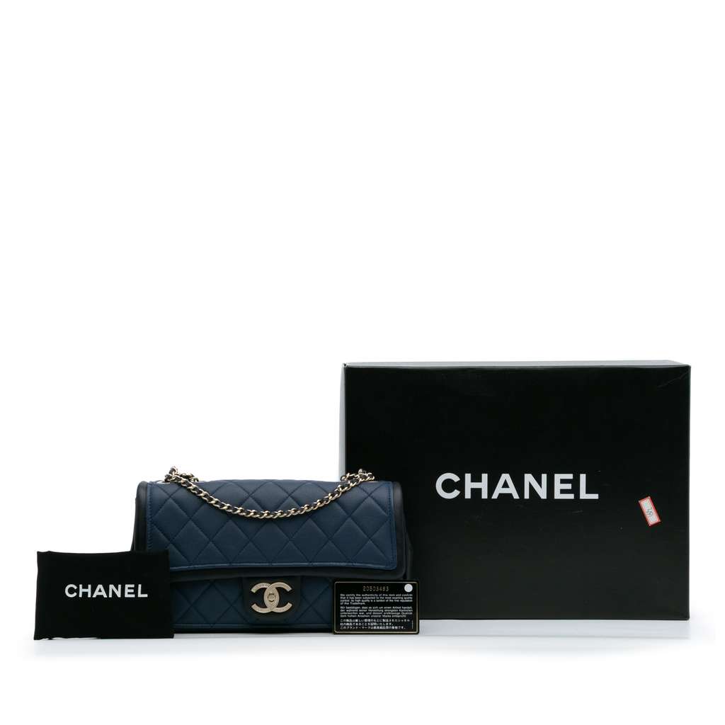 Chanel Medium Bicolor Calfskin Graphic Flap - Image 13
