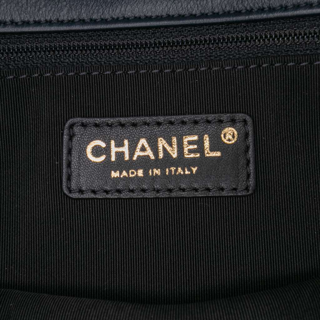 Chanel Medium Bicolor Calfskin Graphic Flap - Side view