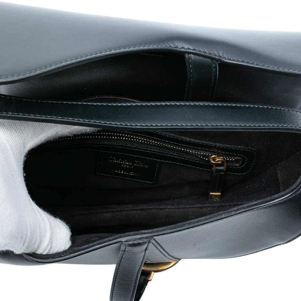 Dior Mini Leather Saddle Bag - 4