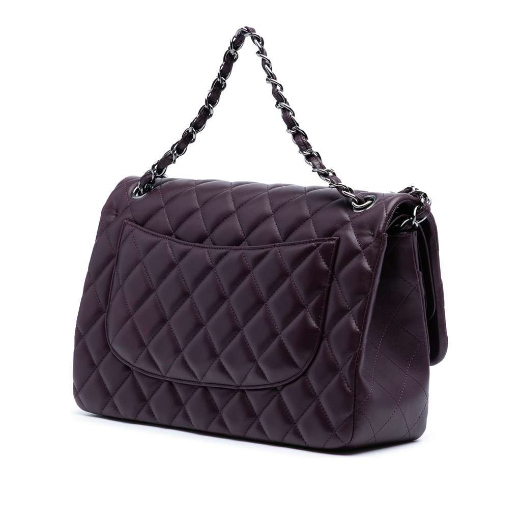 Chanel Jumbo Classic Lambskin Double Flap - Back view