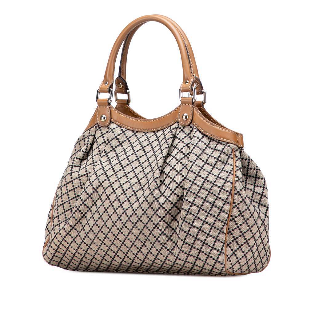 Gucci Medium Diamante Canvas Sukey Tote - Back view