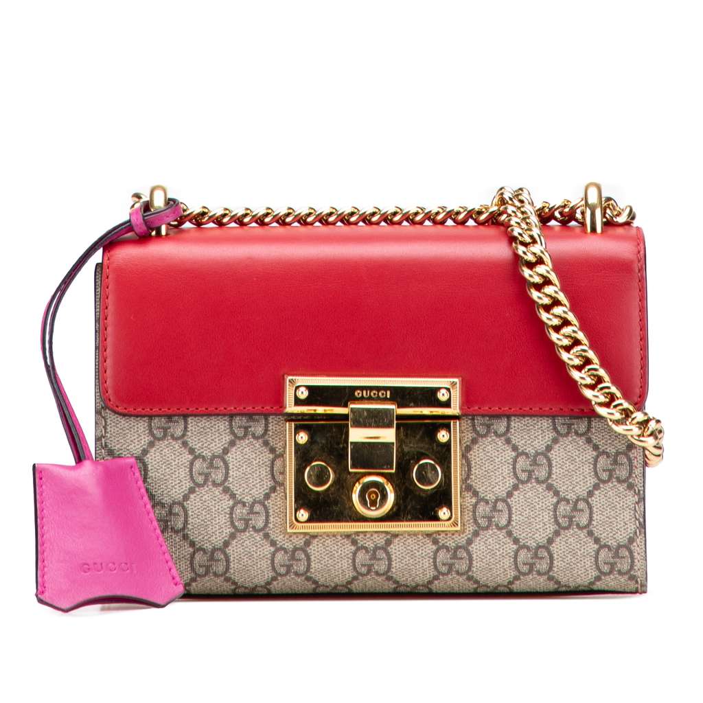 Gucci Small GG Supreme Padlock Crossbody