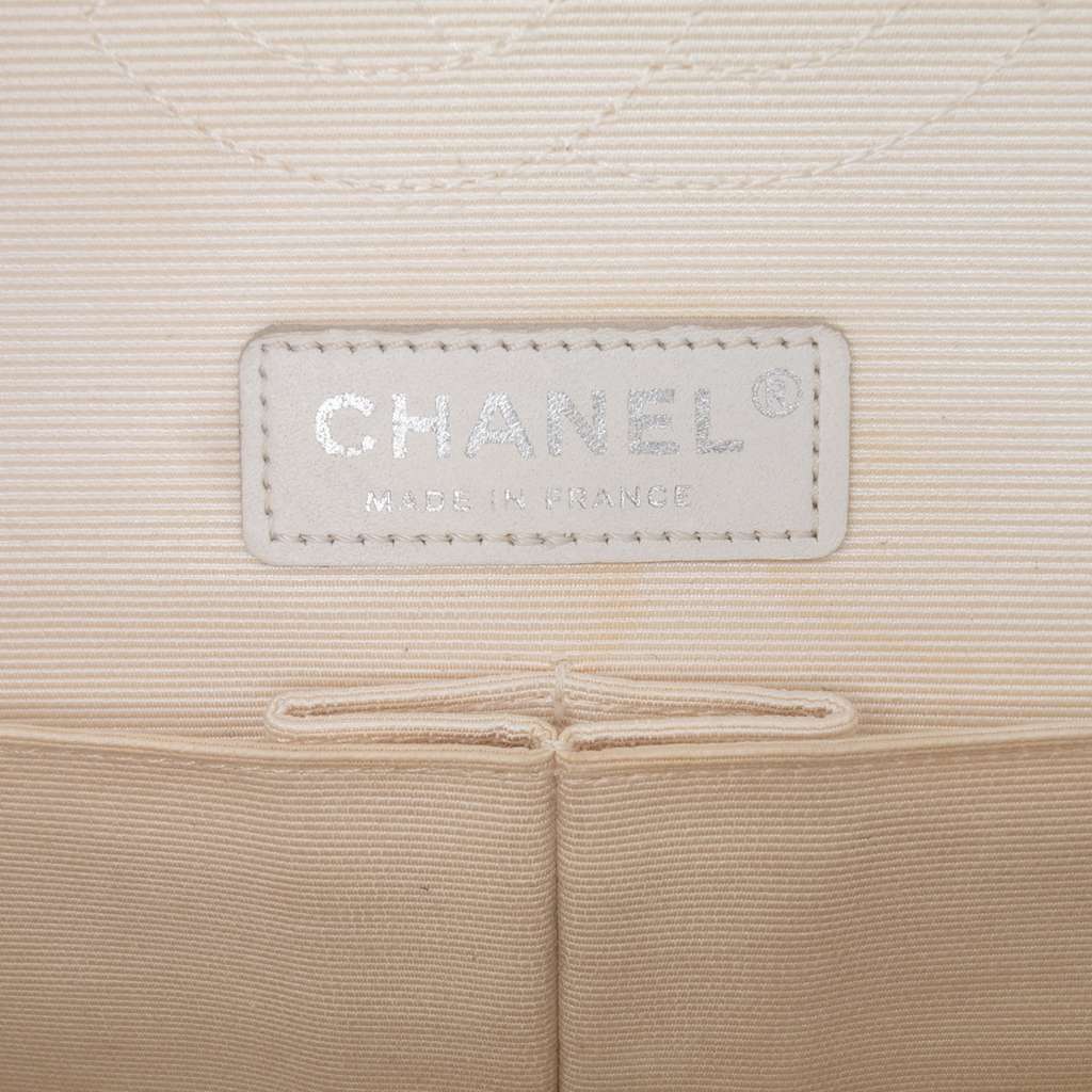 Chanel Medium Classic Printed Grosgrain Double Flap - Side view