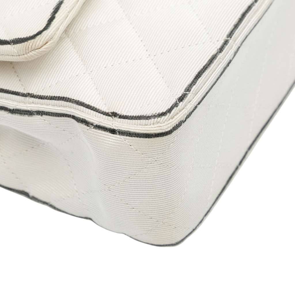 Chanel Medium Classic Printed Grosgrain Double Flap - Image 11