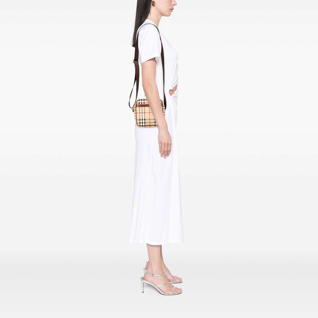 Burberry Haymarket Check Canvas Crossbody - Image 13