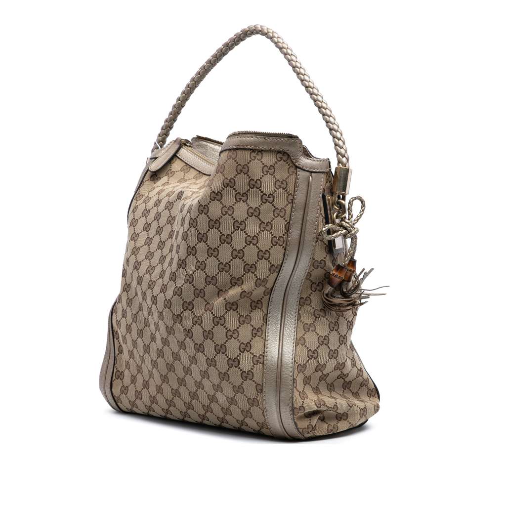 Gucci Large GG Canvas Bella Shoulder Bag - Back view
