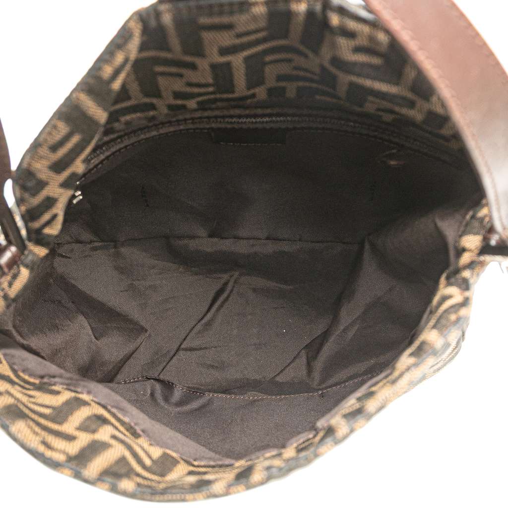 Fendi Zucca Canvas Double Flap Shoulder Bag - 4