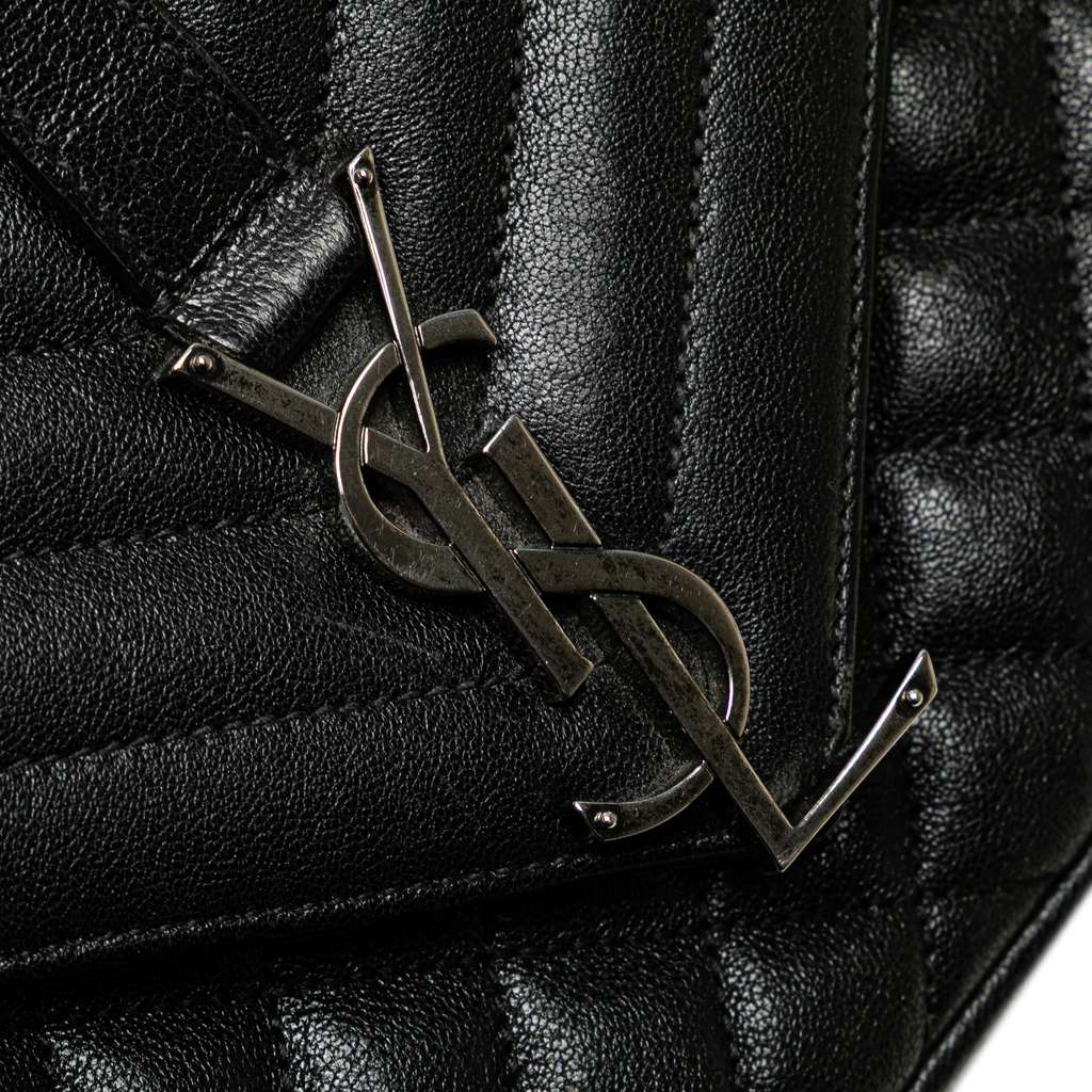 Saint Laurent Medium Sheepskin Triquilt Monogram College Bag - Detail 2